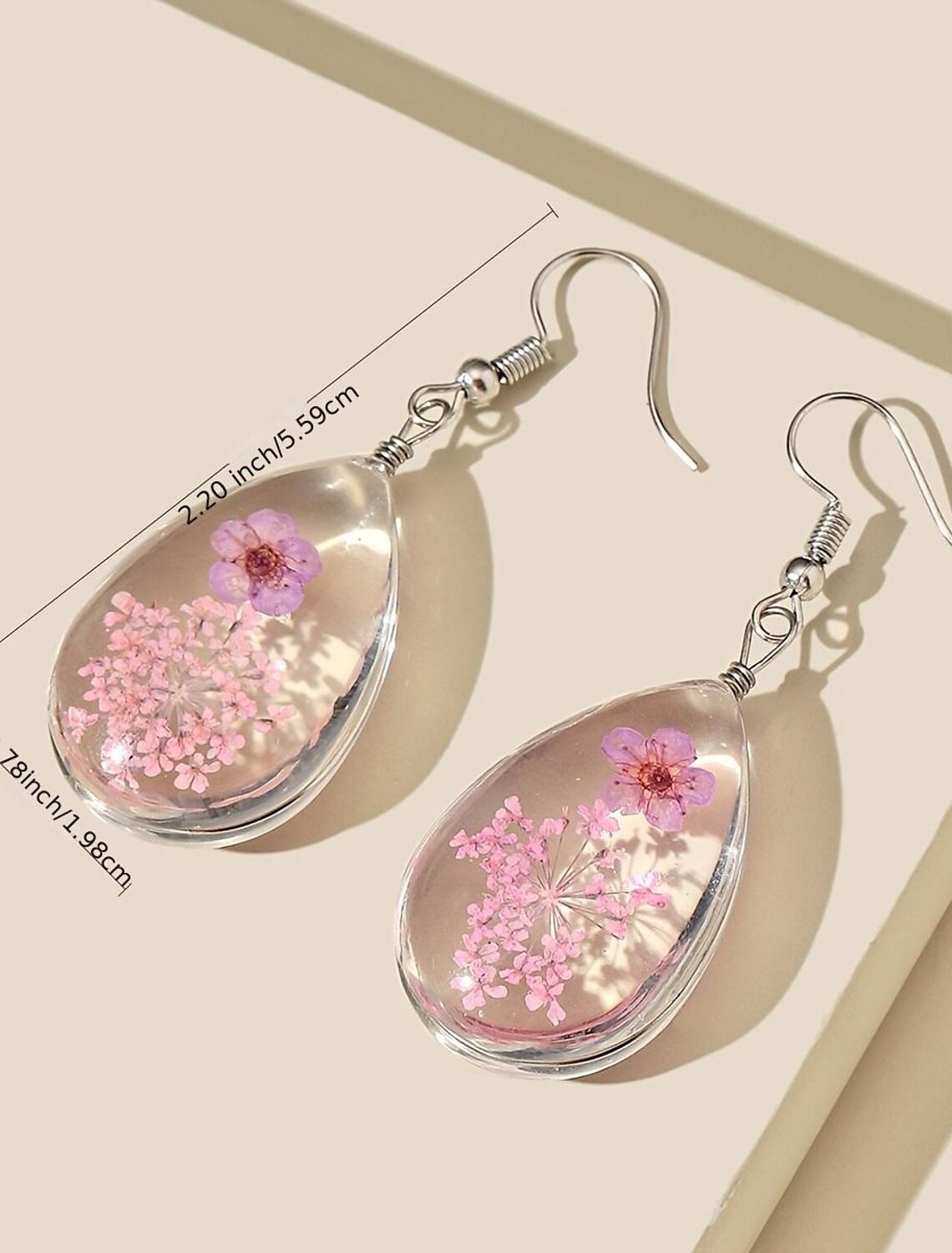 1 Pair Earrings For Women's Work Gift Daily Acrylic Alloy Drop Petal