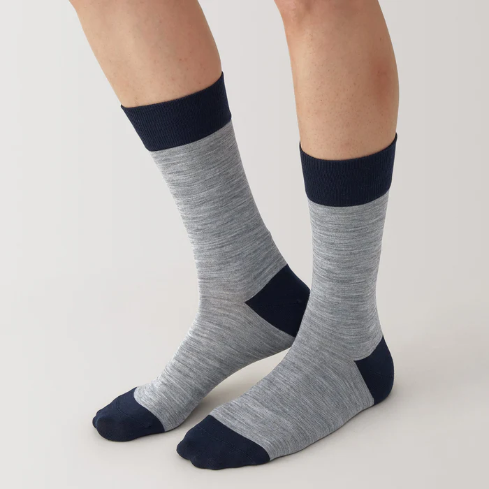 Right Angle Lustrous Wool Mix Thin Socks