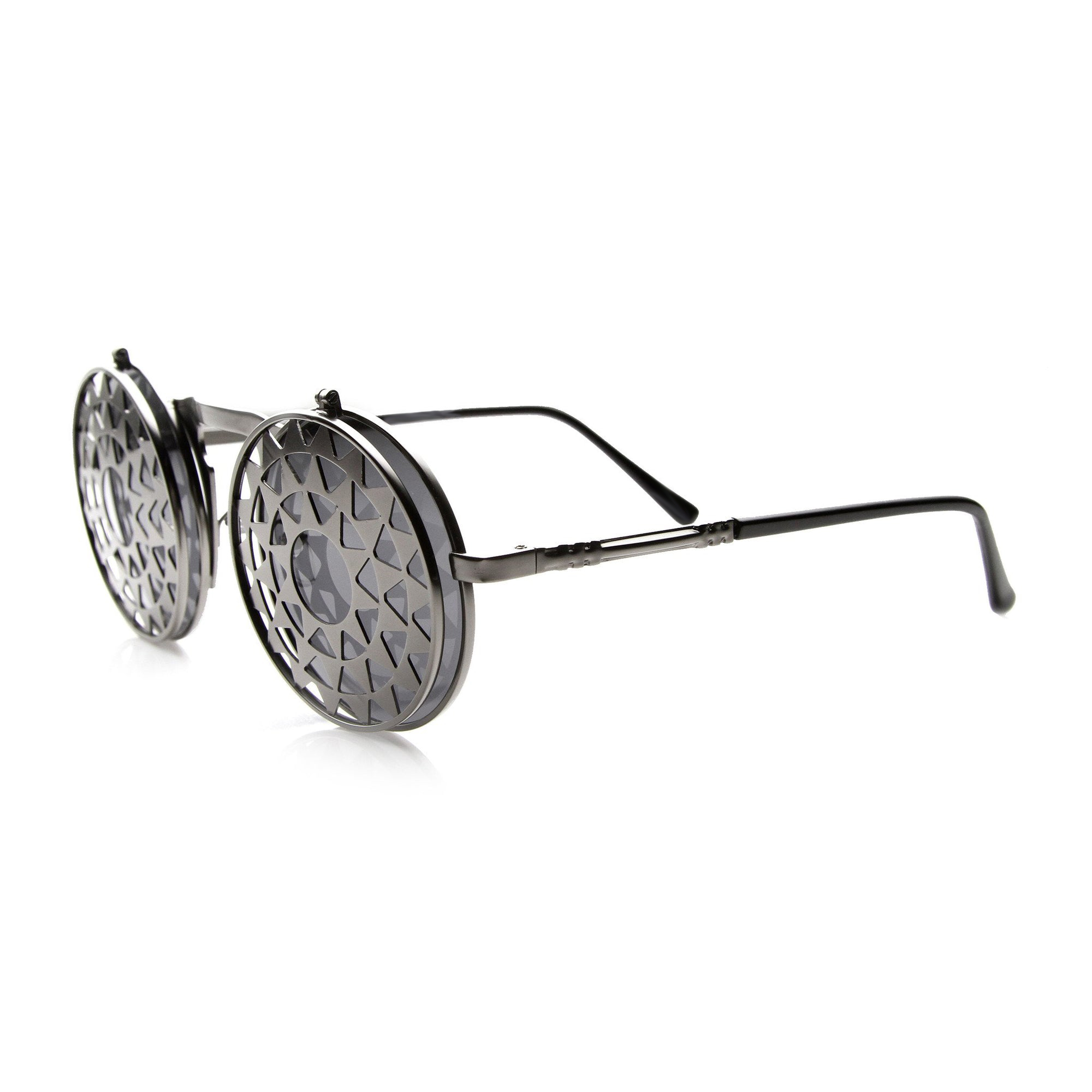 Designer Medium Round Metal Fashion Sunglasses