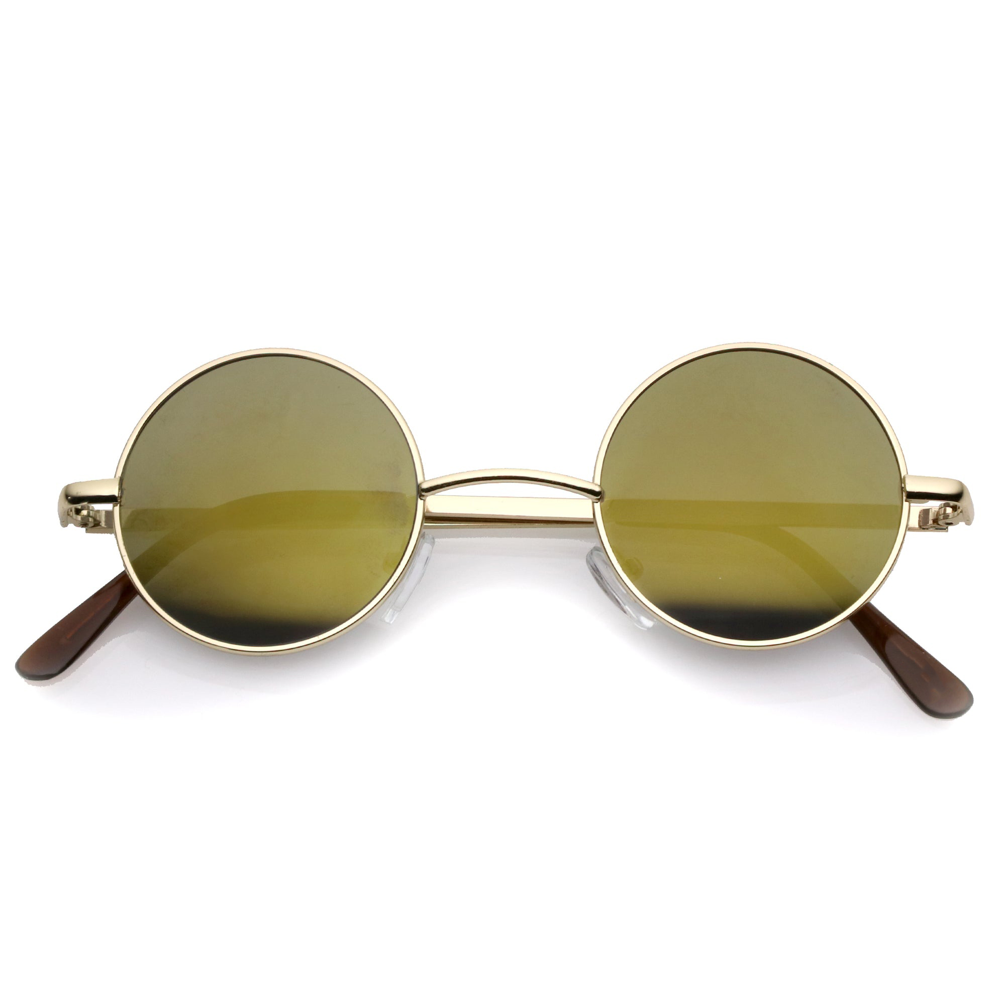 Retro Lennon Style Round Circle Metal Mirror Lens Sunglasses