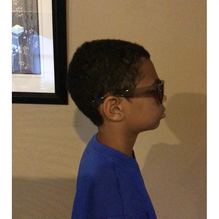 Men's Shiny Crystal Plastic Rectangle Sunglasses with Orange Lenses